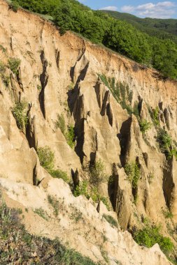 Harika gün batımı görünümü kaya oluşumu Stob piramitler, Rila Dağı, Köstendil bölgenin, Bulgaristan