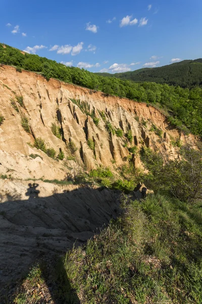 Harika gün batımı görünümü kaya oluşumu Stob piramitler, Rila Dağı, Köstendil bölgenin, Bulgaristan