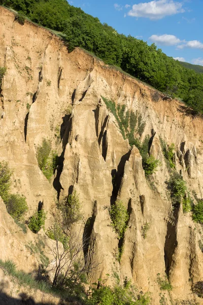 Csodálatos Naplemente Kilátás Régiójában Rock Formáció Stob Piramisok Rila Hegység — Stock Fotó