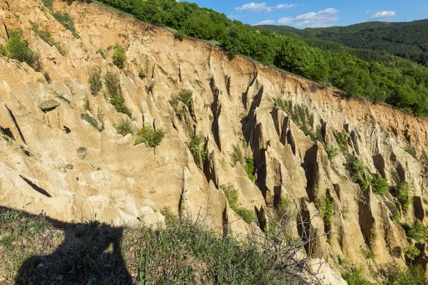 Csodálatos Naplemente Kilátás Régiójában Rock Formáció Stob Piramisok Rila Hegység — Stock Fotó