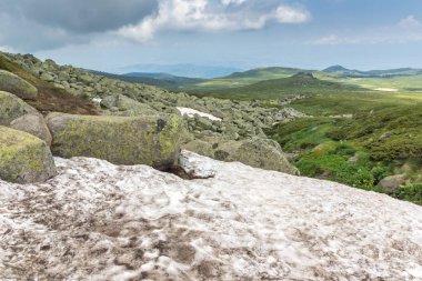 Şaşırtıcı Panorama, Vitosha Mountain yakınındaki Cherni Vrah tepe, Sofya şehir bölge, Bulgaristan