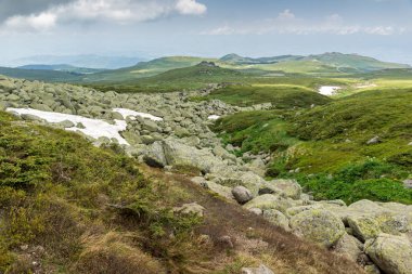 Şaşırtıcı Panorama, Vitosha Mountain yakınındaki Cherni Vrah tepe, Sofya şehir bölge, Bulgaristan