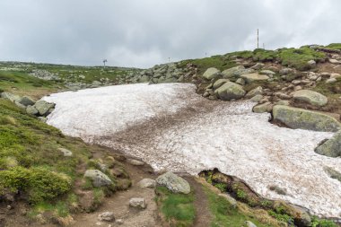 Şaşırtıcı Panorama, Vitosha Mountain yakınındaki Cherni Vrah tepe, Sofya şehir bölge, Bulgaristan