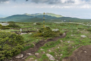 Şaşırtıcı Panorama, Vitosha Mountain yakınındaki Cherni Vrah tepe, Sofya şehir bölge, Bulgaristan