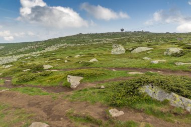 Şaşırtıcı Panorama, Vitosha Mountain yakınındaki Cherni Vrah tepe, Sofya şehir bölge, Bulgaristan