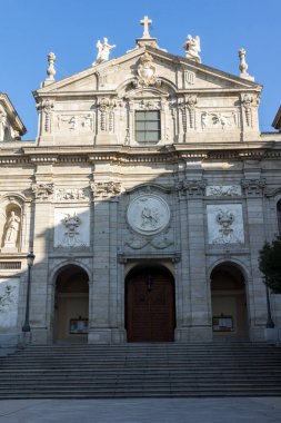 Madrid, İspanya - 24 Ocak 2018: şaşırtıcı görünümü, bucak, Santa Barbara şehir Madrid, İspanya