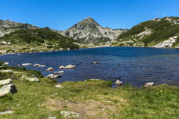 Paesaggio Con Verdi Colline Intorno Lago Frog Pirin Mountain Bulgaria — Foto Stock