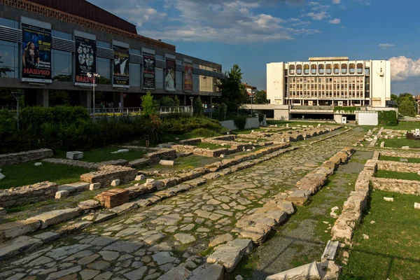 Stara Zagora Bulgaristan Ağustos 2018 Bölgesel Kütüphane Devlet Operası Kalıntıları — Stok fotoğraf