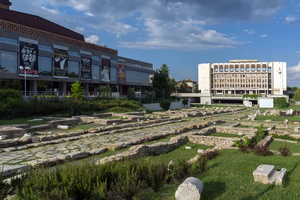 Stara Zagora Bulgaria Agosto 2018 Biblioteca Regionale Opera Stato Rovine — Foto Stock