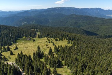 Yaz manzara Rodop Dağları Snezhanka Tower yakınındaki Kayak Merkezi Pamporovo, bölge Smolyan, Bulgaristan