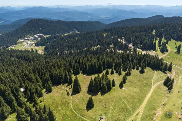 Letní Krajina Rhodope Mountains Snezhanka Věže Poblíž Lyžařské Středisko Pamporovo — Stock fotografie