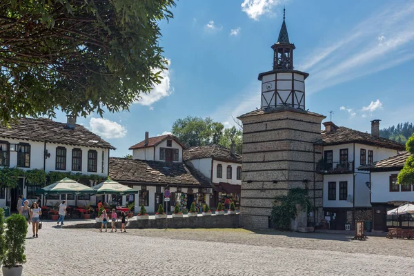Tryavna Bulgaria Lipca 2018 Średniowieczna Wieża Zegarowa Centrum Historycznego Miasta — Zdjęcie stockowe