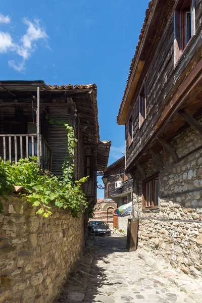 Nessebar Bulgarien Augusti 2018 Typisk Gata Gamla Stan Nessebar Burgas — Stockfoto