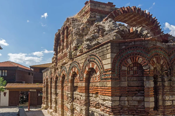Несебр Болгарія Серпня 2018 Руїни Стародавньої Церкви Святих Архангелів Майкл — стокове фото