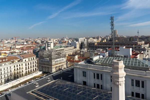 Madrid Spanje Januari 2018 Geweldige Panorama Van Stad Van Madrid — Stockfoto