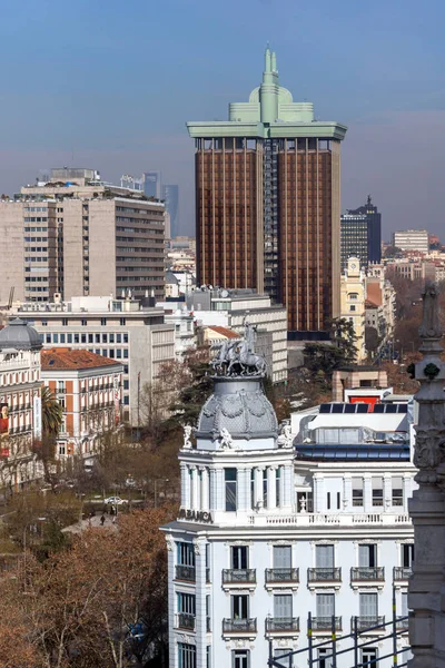 Madrid Spanje Januari 2018 Geweldige Panorama Van Stad Van Madrid — Stockfoto