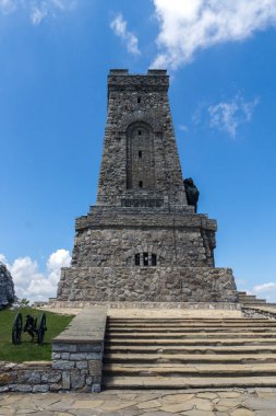 Anıt özgürlük Shipka ve yatay için Stara Planina (Balkan) dağ, Stara Zagora bölge, Bulgaristan
