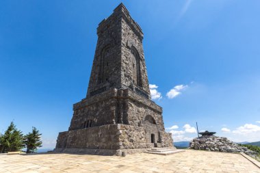 Anıt özgürlük Shipka ve yatay için Stara Planina (Balkan) dağ, Stara Zagora bölge, Bulgaristan