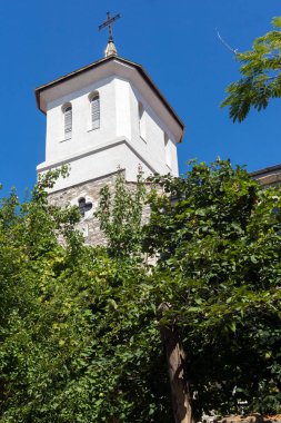 Nessebar, Bulgaristan - 12 Ağustos 2018: Harabeleri, antik Kilisesi, Saint Paraskeva kasaba Nessebar, Burgaz bölge, Bulgaristan