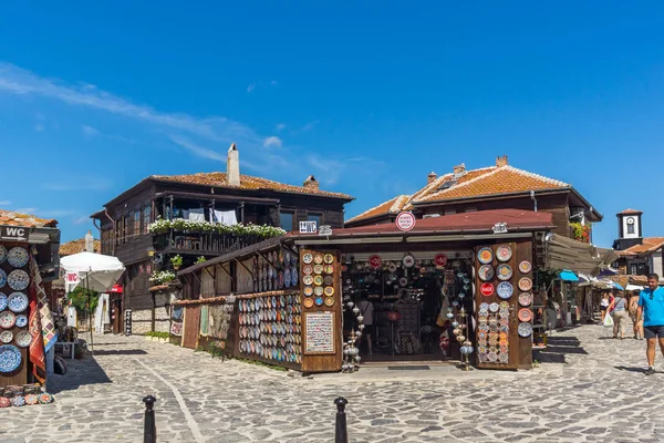 Nessebar Bulgaria August 2018 Typical Street Old Town Nessebar Burgas — Stock Photo, Image