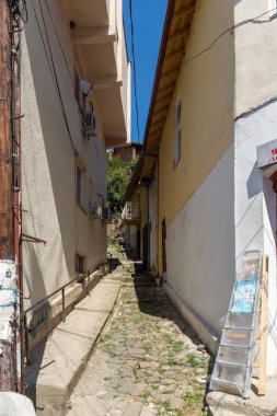 Kratovo, Makedonya - 21 Temmuz 2018: Eski evleri Kıratova kasaba, Makedonya Cumhuriyeti Merkezi