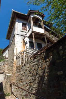 Kratovo, Makedonya - 21 Temmuz 2018: Eski evleri Kıratova kasaba, Makedonya Cumhuriyeti Merkezi