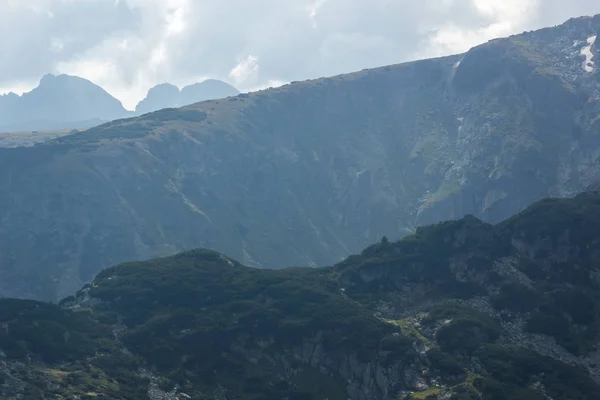 Krajobraz Malyovitsa Peak Widok Siedmiu Jezior Rylskich Rila Widokiem Bułgaria — Zdjęcie stockowe