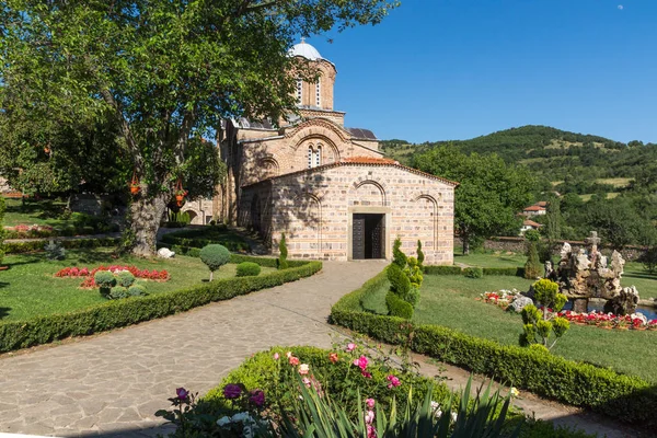 Středověké Lesnovo Klášter Svatého Michaela Archanděla Hermit Gabriel Lesnovo Probistip — Stock fotografie