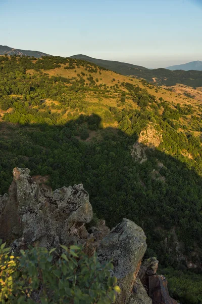 Paysage Coucher Soleil Montagne Osogovo Région Probistip République Macédoine — Photo