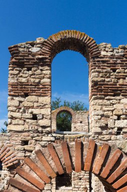 Harabeleri, eski kilise olan Ayasofya kasaba, Nessebar, Burgaz bölge, Bulgaristan