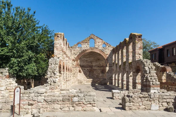 Ruins Ancient Church Saint Sophia Town Nessebar Burgas Region Bulgaria — Stock Photo, Image