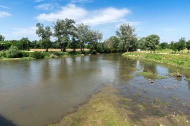 Manzara Tunca Nehri'nin Edirne şehri, Doğu Trakya, Türkiye'de