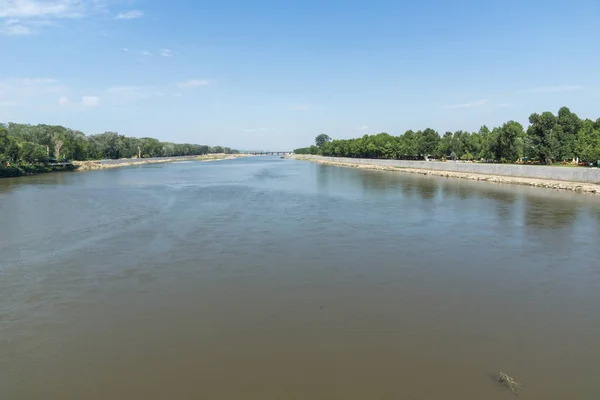 Paisagem Rio Meric Maritsa Cidade Edirne East Thrace Turquia — Fotografia de Stock