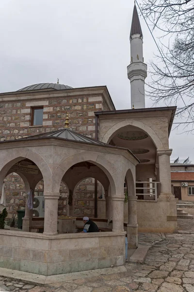 Skopje República Macedônia Fevereiro 2018 Mesquita Cidade Velha Skopje República — Fotografia de Stock