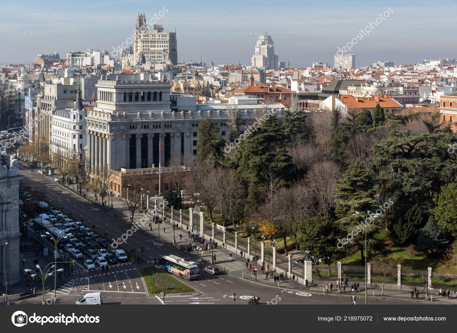 Madrid España Enero 2018 Vista Panorámica Desde Terraza Del