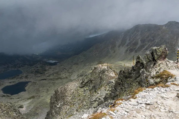 stock image Amazing panoramic view from Musala peak, Rila mountain, Bulgaria