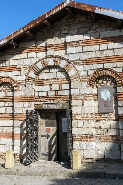 Nessebar Bulgaria Agosto 2018 Ruinas Antigua Iglesia San Teodoro Ciudad — Foto de Stock