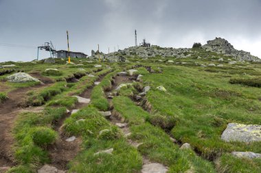 Manzara Vitosha Mountain yakınındaki Cherni Vrah tepe, Sofya şehir bölge, Bulgaristan