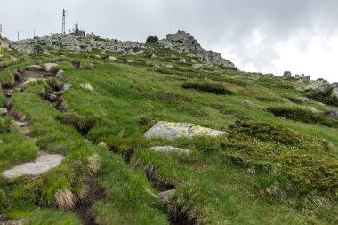 Manzara Vitosha Mountain yakınındaki Cherni Vrah tepe, Sofya şehir bölge, Bulgaristan