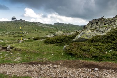 Manzara Vitosha Mountain yakınındaki Cherni Vrah tepe, Sofya şehir bölge, Bulgaristan