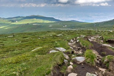 Manzara Vitosha Mountain yakınındaki Cherni Vrah tepe, Sofya şehir bölge, Bulgaristan