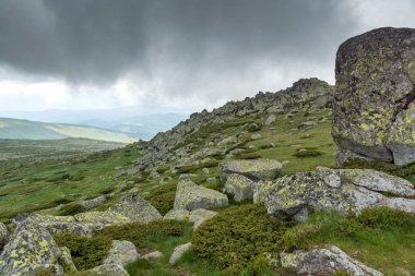 Cherni Vrah tepe, Sofya şehir bölge, Bulgaristan üzerinden Vitosha Dağı'nın muhteşem manzara