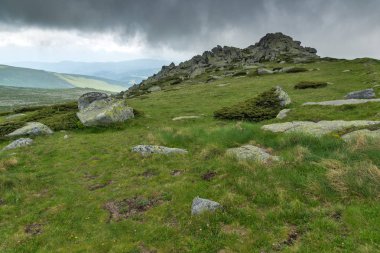 Cherni Vrah tepe, Sofya şehir bölge, Bulgaristan üzerinden Vitosha Dağı'nın muhteşem manzara