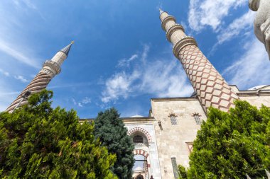 Edirne, Türkiye - 26 Mayıs 2018: Uc Serefeli Camii Edirne şehri, Doğu Trakya, Türkiye'nin Merkez Camii