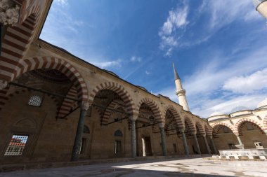 Edirne, Türkiye - 26 Mayıs 2018: Uc Serefeli Camii Edirne şehri, Doğu Trakya, Türkiye'nin Merkez Camii