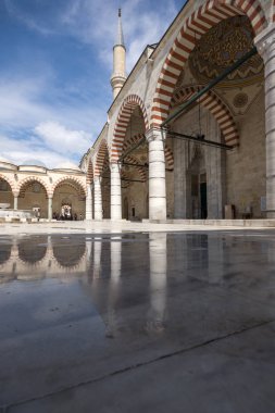 Edirne, Türkiye - 26 Mayıs 2018: Uc Serefeli Camii Edirne şehri, Doğu Trakya, Türkiye'nin Merkez Camii