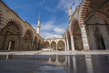 Edirne, Türkiye - 26 Mayıs 2018: Uc Serefeli Camii Edirne şehri, Doğu Trakya, Türkiye'nin Merkez Camii