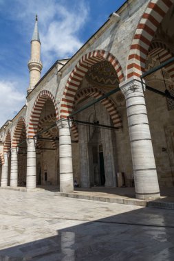 Edirne, Türkiye - 26 Mayıs 2018: Uc Serefeli Camii Edirne şehri, Doğu Trakya, Türkiye'nin Merkez Camii