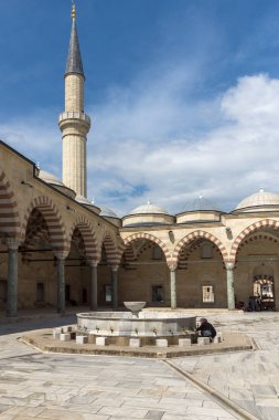 Edirne, Türkiye - 26 Mayıs 2018: Uc Serefeli Camii Edirne şehri, Doğu Trakya, Türkiye'nin Merkez Camii