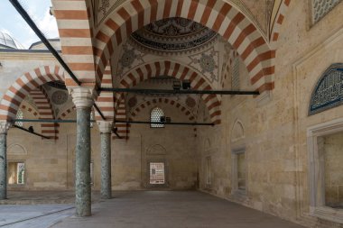 Edirne, Türkiye - 26 Mayıs 2018: Uc Serefeli Camii Edirne şehri, Doğu Trakya, Türkiye'nin Merkez Camii